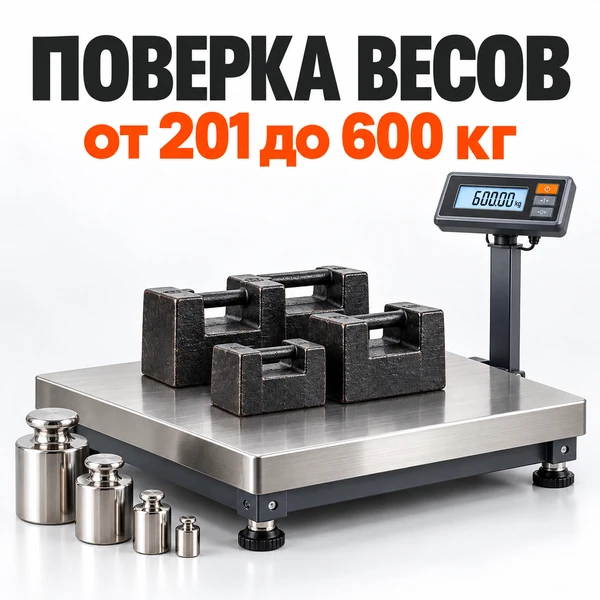 Поверка электроных весов от 201 до 600 кг