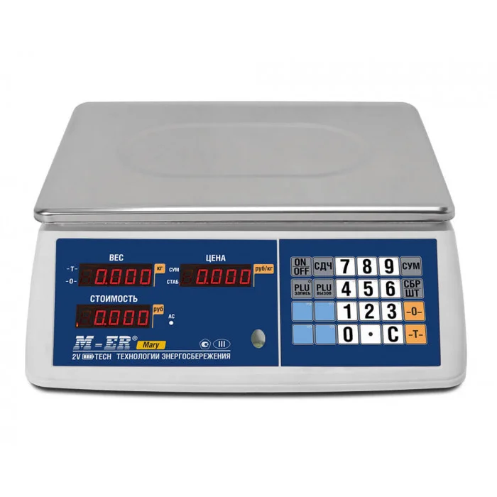 Весы торговые MERTECH M-ER 223 AC-15.2 "Mary" LED (325х230 мм, АКБ до 6 мес.)