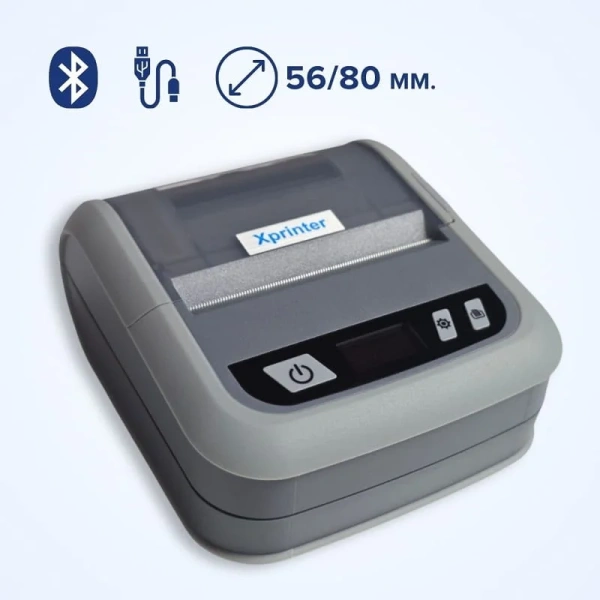 Мобильный Принтер этикеток и чеков XPrinter XP-P323B , 203 dpi, USB, 80 мм (2 в 1 )