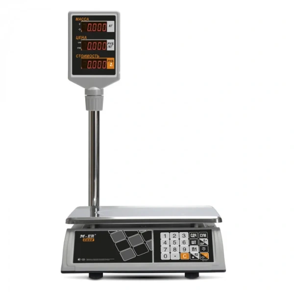 Весы торговые MERTECH M-ER 327 ACP-15.2 "Ceed" LED (325x230 мм, АКБ до 4 мес.) MERTECH - торговое оборудование.