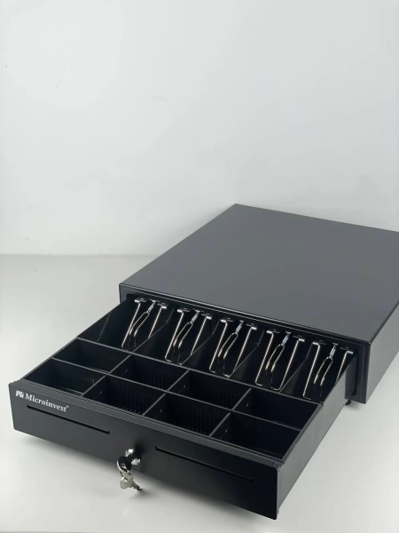 Денежный ящик Microinvest LB-410GT ручной + PUSH., 495х475х155, черный, большой  - торговое оборудование.