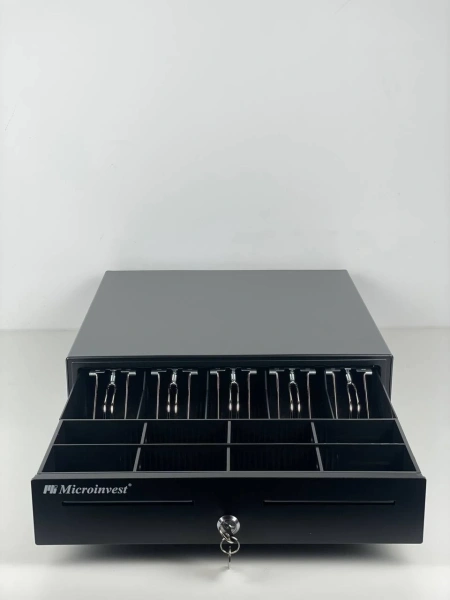 Денежный ящик Microinvest LB-410GT ручной + PUSH., 495х475х155, черный, большой  - торговое оборудование.