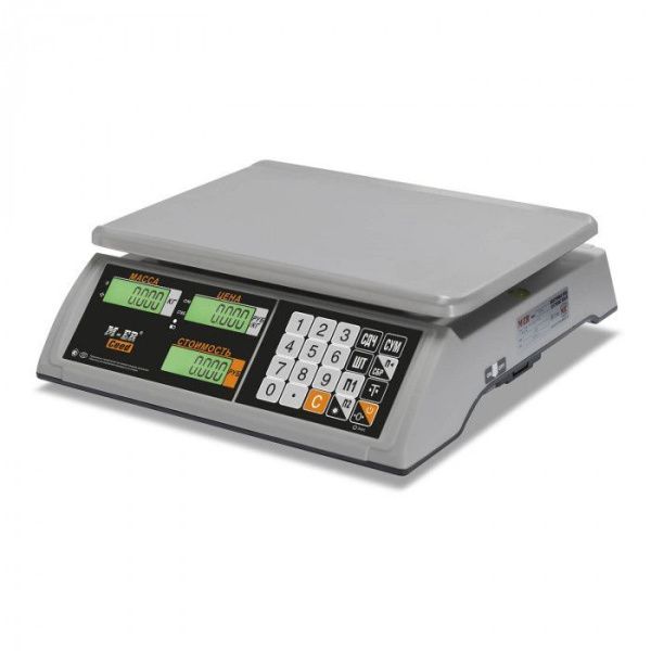 Весы торговые MERTECH M-ER 327 AC-15.2 "Ceed" LCD (325x230 мм, АКБ до 4 мес.)  - торговое оборудование.