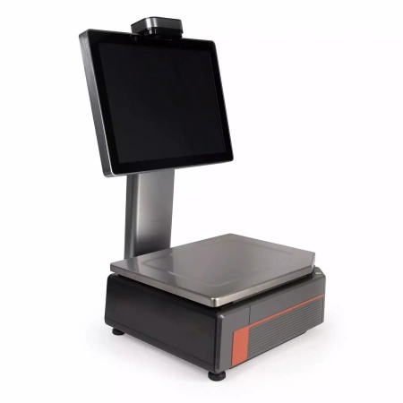  Весы с печатью этикеток M-ER 727 PM-15.5 (AI 15" Сенсорный, USB, Ethernet, Wi-Fi)  Автома. распознов MERTECH фото в интернет-магазине Бизнес РОСТ  - торговое оборудование.