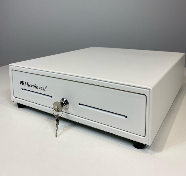 Денежный ящик Microinvest LB-330T ручной + PUSH., 335х368х80, белый, малый  - торговое оборудование.