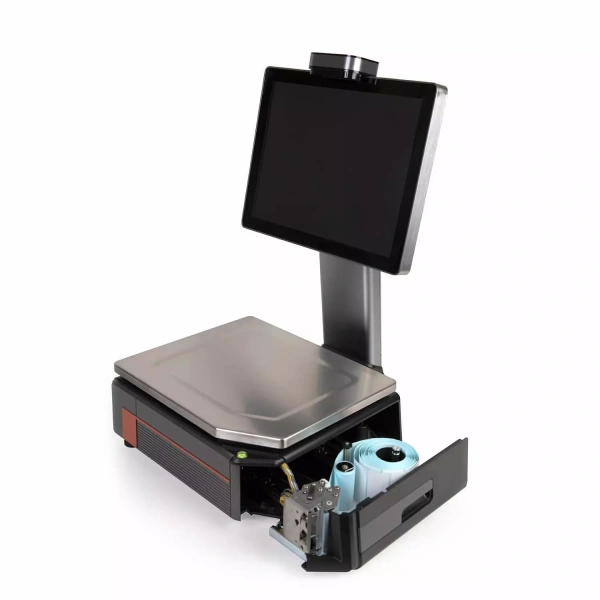 Весы с печатью этикеток M-ER 727 PM-15.5 (AI 15" Сенсорный, USB, Ethernet, Wi-Fi)  Автома. распознов MERTECH - торговое оборудование.