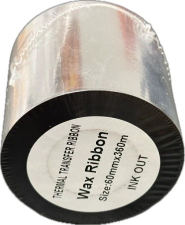  Красящая лента. Рибон. 102мм/360м WAX   d 2.54 см/1 дюйм   намотка OUT  фото в интернет-магазине Бизнес РОСТ  - торговое оборудование.