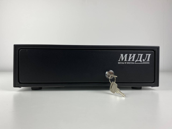 Денежный ящик Мидл 1.0/К  механич., 300*360*80, черный, КОМПАКТ  - торговое оборудование.