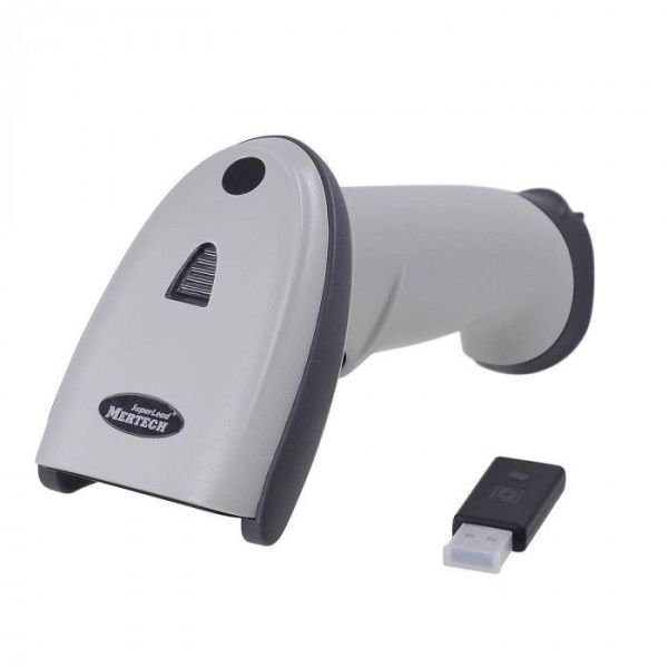 2D Сканер ШК MERTECH CL-2220 BLE SPP Dongle + подставка -  QR Code, DataMatrix, белый  - торговое оборудование.