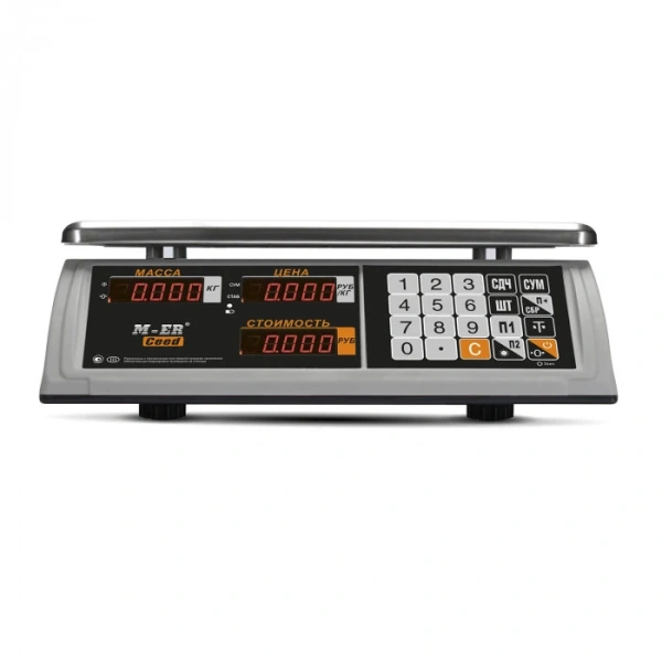 Весы торговые MERTECH M-ER 327 AC-15.2 "Ceed" LED (325x230 мм, АКБ до 4 мес.)  - торговое оборудование.