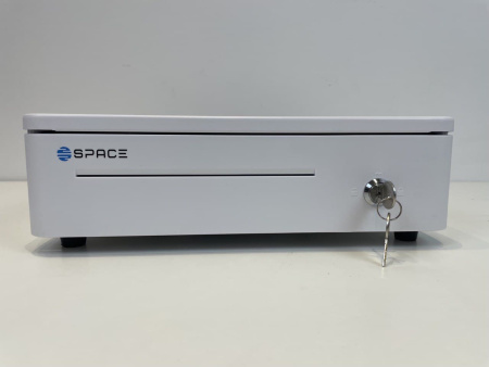  Денежный ящик SPACE 330MR  ручной + PUSH., 335х368х80, белый, малый  фото в интернет-магазине Бизнес РОСТ  - торговое оборудование.