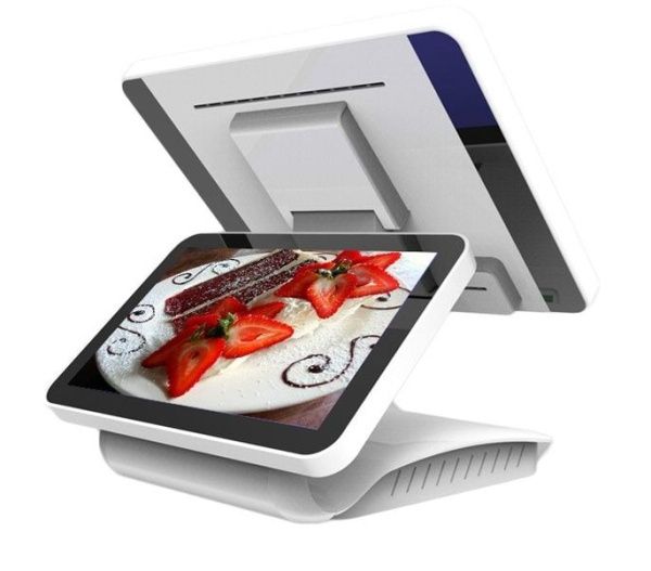 15"+11.6" Q10(J19/4Gb/64SSD) Сенсор FLAT FAN_less J1900 2.0GHz (4ядра)/4Gb ОЗУ/64GB SSD/6 USB/COM Wh